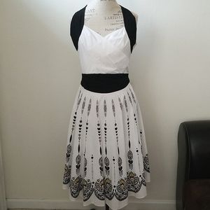 Button Neck Halter Dress